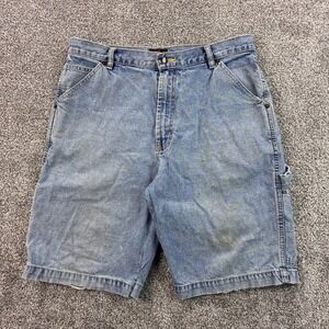 Vintage Emergency Exit Denim Carpenter Shorts Mens 34 Stonewash Baggy Distressed